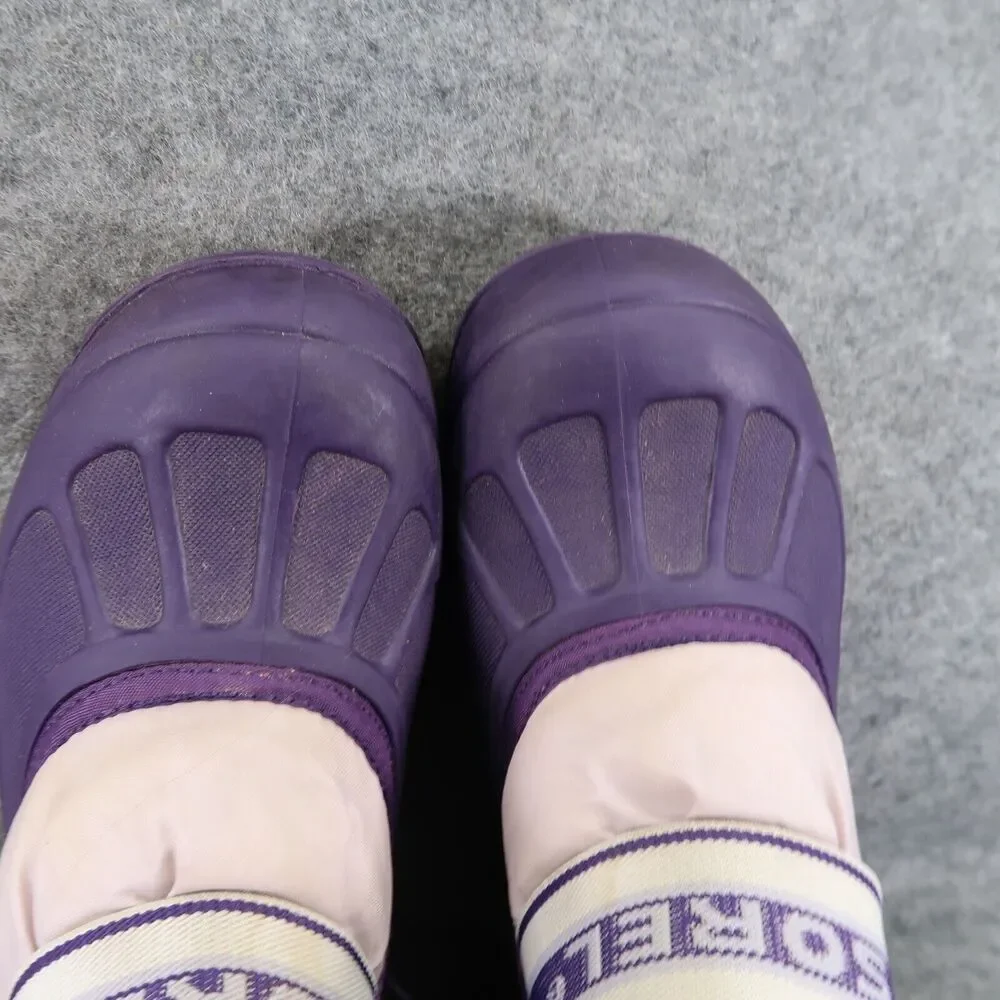 Sorel Shoes Kids 6 Boot Winter Snow Cub Purple Pull On Lined Warm Active Outdoor